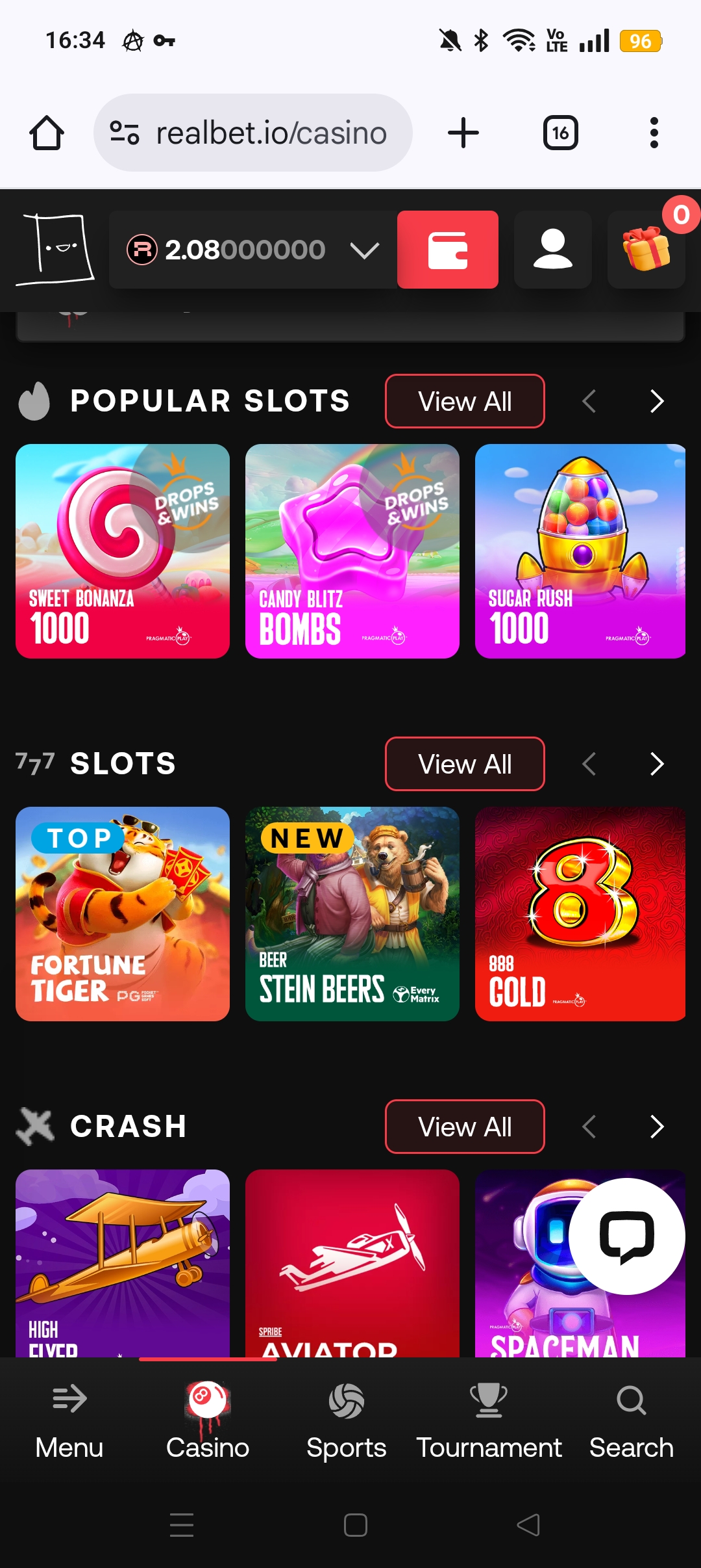 Casino Mobile App for Android - Screenshot